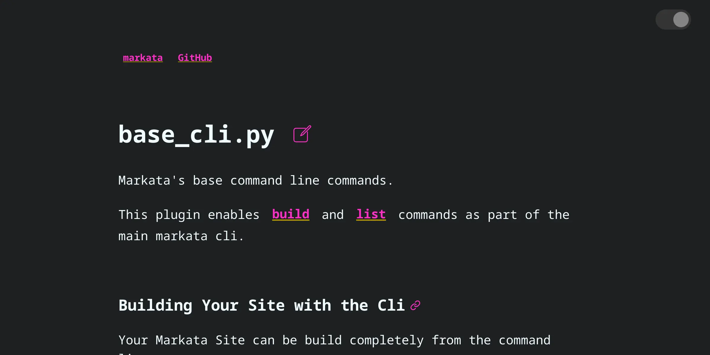 Markta.dev home page